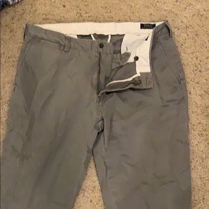 Men’s grey polo pants.